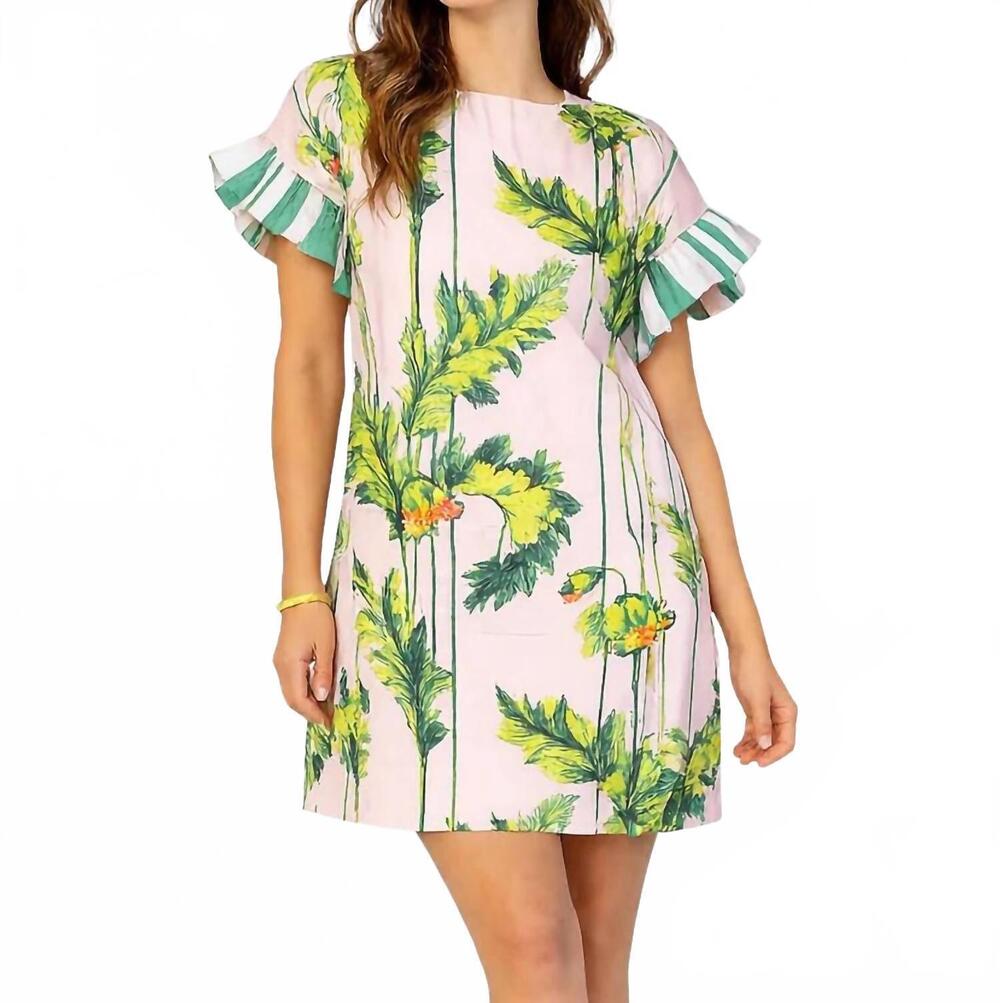 NEW HOUSE OF MBR regency poppy mini dress in pink